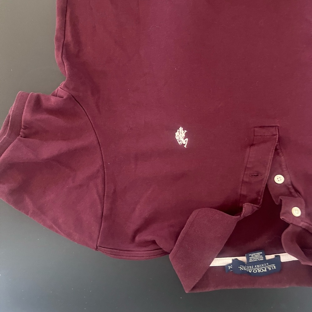 Us Polo Assin. Maroon Cotton Polo